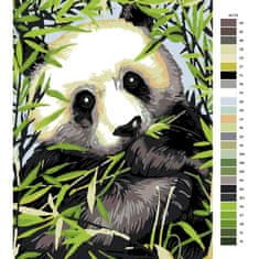 Malujsi Maľovanie podľa čísel - Roztomilá panda - 60x80 cm, bez dreveného rámu