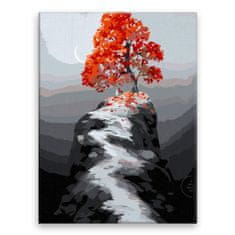 Malujsi Maľovanie podľa čísel - Strom na skale - 60x80 cm, plátno vypnuté na rám