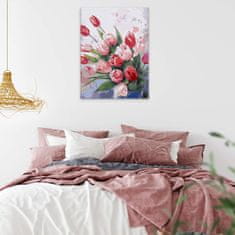 Malujsi Maľovanie podľa čísel - Ružové tulipány 03 - 60x80 cm, plátno vypnuté na rám