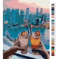 Malujsi Maľovanie podľa čísel - nápoj v Hongkongu - 30x40 cm, bez dreveného rámu