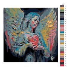 Malujsi Maľovanie podľa čísel - Anjel dáva život - 40x40 cm, bez dreveného rámu