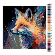 Malujsi Maľovanie podľa čísel - Fox 10 - 80x80 cm, plátno vypnuté na rám