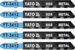 YATO List pílový do priamočiarej píly 75 mm na kov TPI21 5 ks