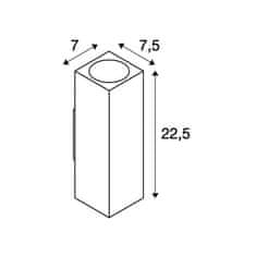 SLV BIG WHITE THEO, vonkajšie nástenné svietidlo, QPAR51, IP44, hranaté, up / down, biele, max. 70 W 229531