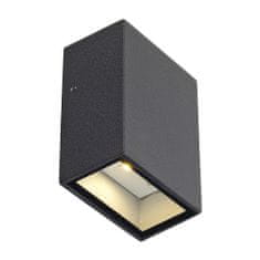 SLV BIG WHITE QUAD 1, nástenné svietidlo, LED, 3000K, IP44, hranaté, antracit, 4,6 W 232465