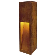 SLV BIG WHITE RUSTY SLOT 50, vonkajšie stojaca lampa, TC-DSE, IP44, hrdzavé železo, D / Š / V 12/12/50 cm, max. 11 W 229410