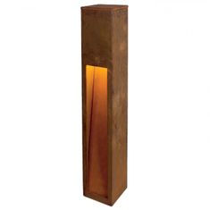 SLV BIG WHITE RUSTY SLOT 80, vonkajšie stojaca lampa, TC-DSE, IP44, hrdzavé železo, D / Š / V 12/12/80 cm, max. 11 W 229411