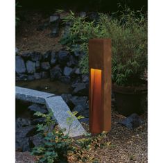 SLV BIG WHITE RUSTY SLOT 80, vonkajšie stojaca lampa, TC-DSE, IP44, hrdzavé železo, D / Š / V 12/12/80 cm, max. 11 W 229411