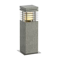 SLV BIG WHITE ARROCK GRANITE, vonkajšie stojaca lampa, TC- (D, H, T, Q) SE, IP44, hranaté, žula, soľ a korenie, žula, D / Š / V 12/12/40 cm, max.