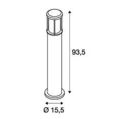 SLV BIG WHITE Otos GLAS, vonkajšie stojaca lampa, TC-TSE, IP43, antracit, max. 15 W 230465