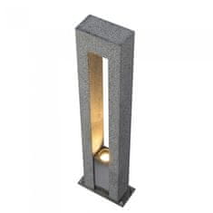 SLV BIG WHITE ARROCK ARC, vonkajšie stojaca lampa, QPAR51, IP44, soľ a korenie, žula, max. 35 W 231420