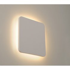 SLV BIG WHITE PLASTRO SQUARE, nástenné svietidlo, opasok LED, 3000K, hranaté, biela sadra, max. 10,8 W 148019