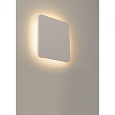 SLV BIG WHITE PLASTRO SQUARE, nástenné svietidlo, opasok LED, 3000K, hranaté, biela sadra, max. 10,8 W 148019