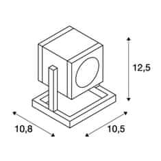 SLV BIG WHITE Cubix 1, vonkajšia stojaca lampa, jedna žiarovka, QPAR51, IP44, hranatá, antracit, úsporná žiarovka, max. 25 W 132835