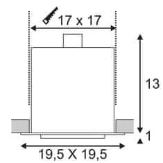 SLV BIG WHITE KADUX 1, vstavané svietidlo, jedna žiarovka, QPAR111, hranaté, biele matné, max. 75 W 115541