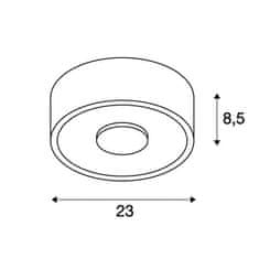 SLV BIG WHITE OCCULDAS 23, stropné svietidlo, LED, 3000K, okrúhle, biele, 25 W 117321