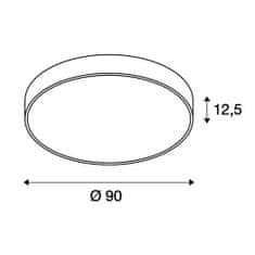 SLV BIG WHITE MEDO 90, stropné svietidlo, LED, 3000K, okrúhle, biele, priemer. 90 cm, s možnosťou prevybavení na závesné svietidlo, 120 W 135171