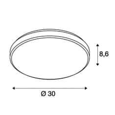 SLV BIG WHITE Maron, stropné svietidlo, LED, 3000K, okrúhle, kartáčovaný Al, 4x3W 155156