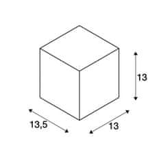 SLV BIG WHITE BIG THEO WALL, vonkajšie nástenné svietidlo, QPAR111, IP44, hranaté, antracit, max. 75 W 229565