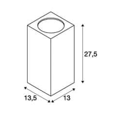 SLV BIG WHITE BIG THEO, vonkajšie nástenné svietidlo, QPAR111, IP44, hranaté, up / down, antracit, max. 150 W 229575