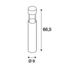 SLV BIG WHITE slots 65, vonkajšie stojaca lampa, LED, 3000K, guľatá, hrdzavá, pr./V 9 / 66,5 cm, 7 W 231457