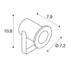 SLV BIG WHITE DASAR PROJEKTOR, vonkajšie reflektor, LED, 3000K, IP68, nerezová oceľ 316, 12-24 V, 7 W 233570