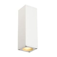 SLV BIG WHITE THEO, nástenné svietidlo, QPAR51, hranaté, up / down, biele, max. 100 W 1000327