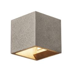 SLV BIG WHITE SOLID CUBE, nástenné svetlo, QT14, čierny pieskovec, max. 25W 1000911