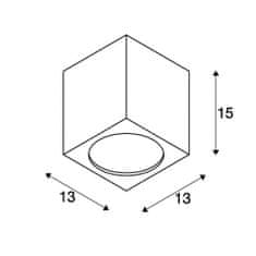 SLV BIG WHITE BIG THEO CEILING, vonkajšie stropné svietidlo, LED, 3000K, antracit 234535