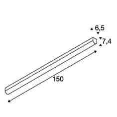 SLV BIG WHITE BENA, stropné svietidlo, LED, 4000K, biele, d / š / v 150 / 6,5 / 7,4 cm 631349