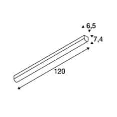 SLV BIG WHITE BENA, stropné svietidlo, LED, 3000K, biele, d / š / v 120 / 6,5 / 7,4 cm 631337