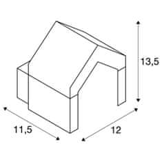 SLV BIG WHITE BONA vonkajšie nástenné svietidlo LED, IP54, antracit, 3000K 1000797