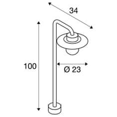 SLV BIG WHITE MOLAT POLE vonkajšie stojací svetlo, E27, antracit, max. 60W, IP44 1000822