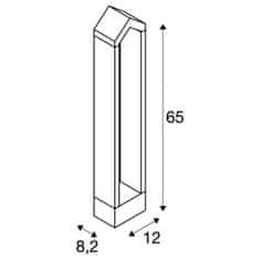 SLV BIG WHITE Rascal 65 Pole LED vonkajšie stojacie svietidlo, antracit, 3000K 1000801