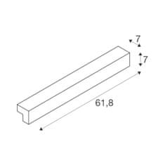 SLV BIG WHITE L-LINE 60 LED nástenné a stropné svietidlo, IP44, 3000K, 820lm, striebrošedá 1001300