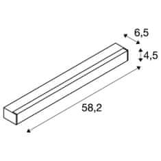 SLV BIG WHITE SIGHT LED nástenné a stropné svietidlo, s vypínačom, 600mm, čierna 1001283