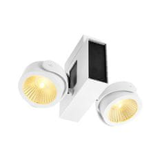 SLV BIG WHITE TEC KALU CW LED vnútorné nástenné a stropné nadstavbové svietidlo, double, biela / čierna, 60 °, 3000K 1001424