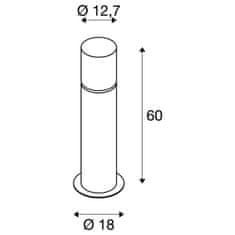 SLV BIG WHITE ROX ACRYL 60 Pole vonkajšie stojacie svietidlo IP44, ušľachtilá oceľ 304, E27 max. 20W 1001489