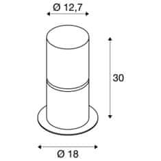 SLV BIG WHITE ROX ACRYL 30 Pole vonkajšie stojacie svietidlo IP44, ušľachtilá oceľ 304, E27 max. 20W 1001488