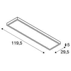 SLV BIG WHITE PANEL 1200x300mm LED vnútorné stropné nadstavbové svietidlo 3000K, biela 1001505