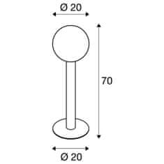 SLV BIG WHITE Gloom PURE 70 Pole vonkajšie stojacie svietidlo, E27, antracit, IP44 1002001