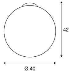 SLV BIG WHITE ROTOBALL 40 CL vnútorné stropné nadstavbové svietidlo, E27, biela, max. 24W 1002052