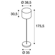 SLV BIG WHITE Stojacia lampa ADEGAN MANILA SL PE ratan antracit plus SST 304 plus žula G654, E27, max. 15W 1002494