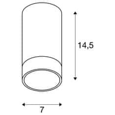 SLV BIG WHITE Astin QPAR51 Indoor, stropné svietidlo, sivé 1002935