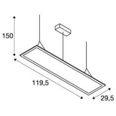 SLV BIG WHITE I-PENDANT PRO DALI Indoor, závesné LED svietidlo UGR a lt; 19, biele, 3000K 1003048