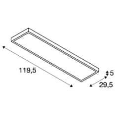 SLV BIG WHITE PANEL DALI Indoor, stropné LED svietidlo 1200x300 mm, biele, 3000K 1003054