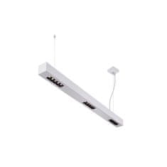 SLV BIG WHITE Q-LINE PD LED vnútorné závesné svietidlo, 1m, BAP, strieborná, 3000K 1000928