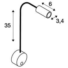 SLV BIG WHITE DIO FLEX PLATE WL, LED vnútorné osvetlenie monitora, biela, 3000K 1002118