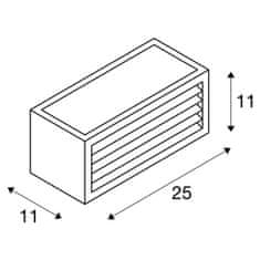 SLV BIG WHITE BOX_L LED vonkajšie nástenné a stropné nadstavbové svietidlo, antracit, IP44, 3000K, 19W 1002035