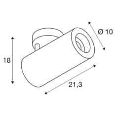 SLV BIG WHITE NUMINOS SPOT DALI L vnútorné LED prisadené stropné svietidlo biela/čierna 2700 K 24° 1004582